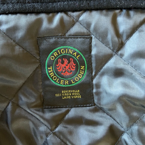 Vintage Lands' End 100% Wool Toggle Duffle Coat Men’s XLT Gray Thinsulate Hooded - Picture 7 of 15